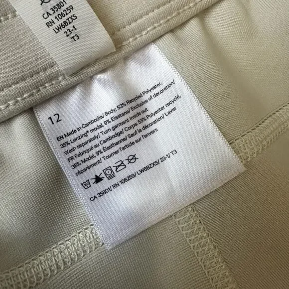 LULULEMON Softstreme Pants Ivory Cropped Relaxed Straight High Rise - Picture 10 of 14